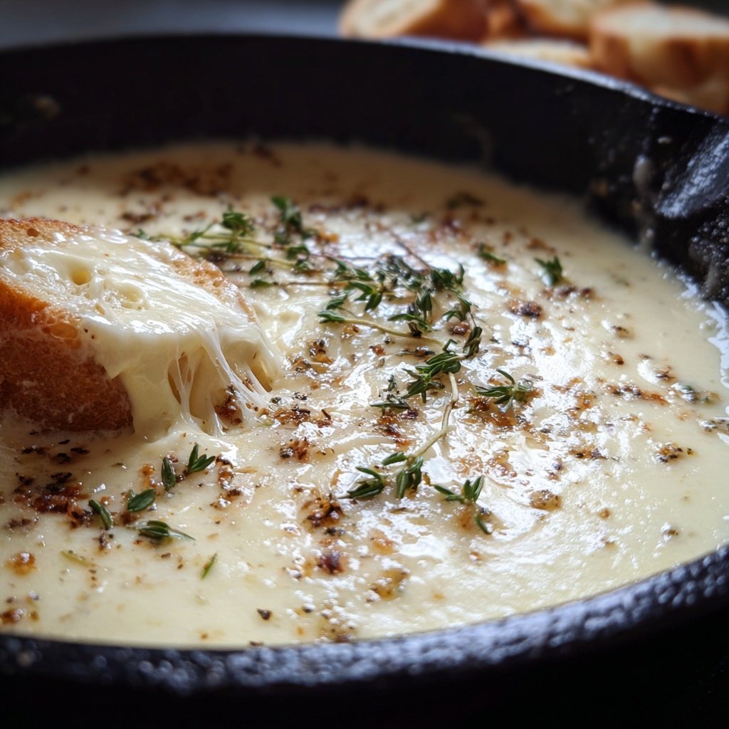 Fondue with Camembert and Thyme