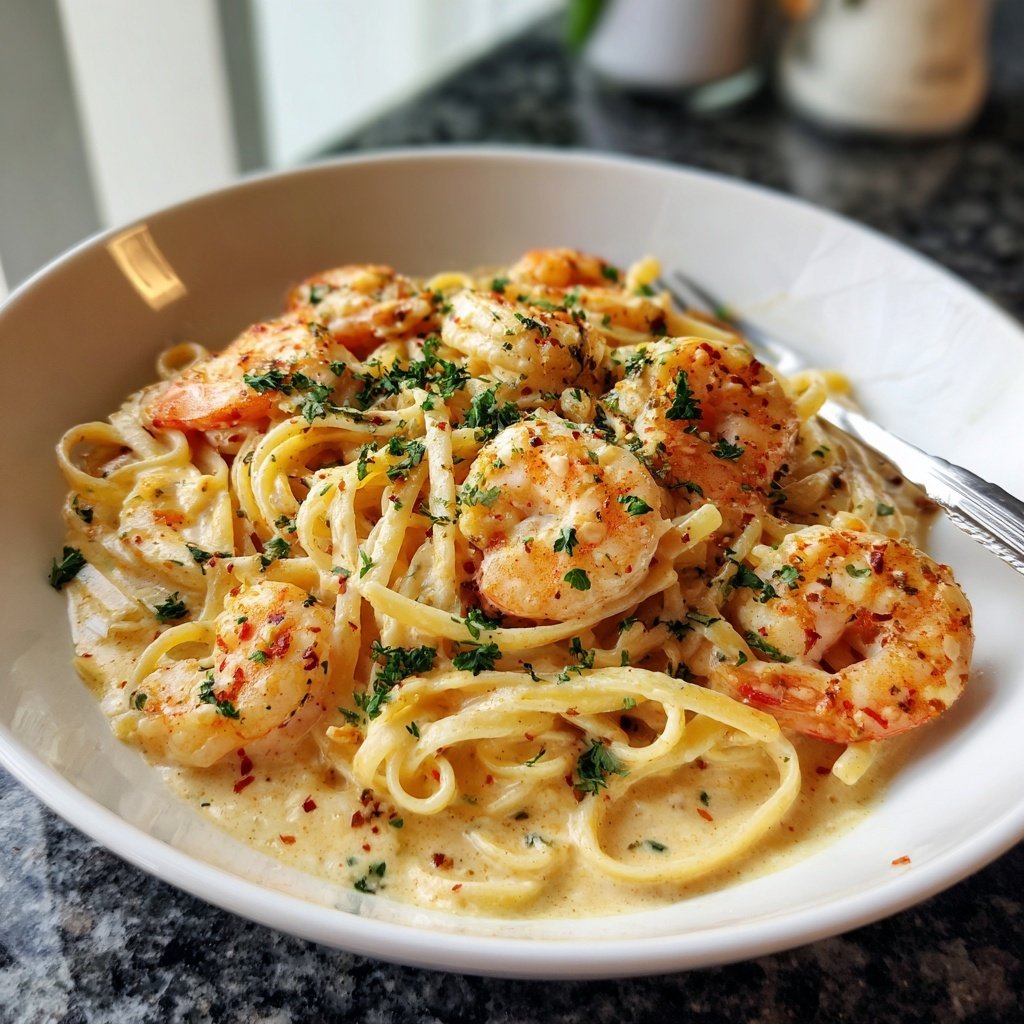 Creamy Cajun Shrimp Pasta