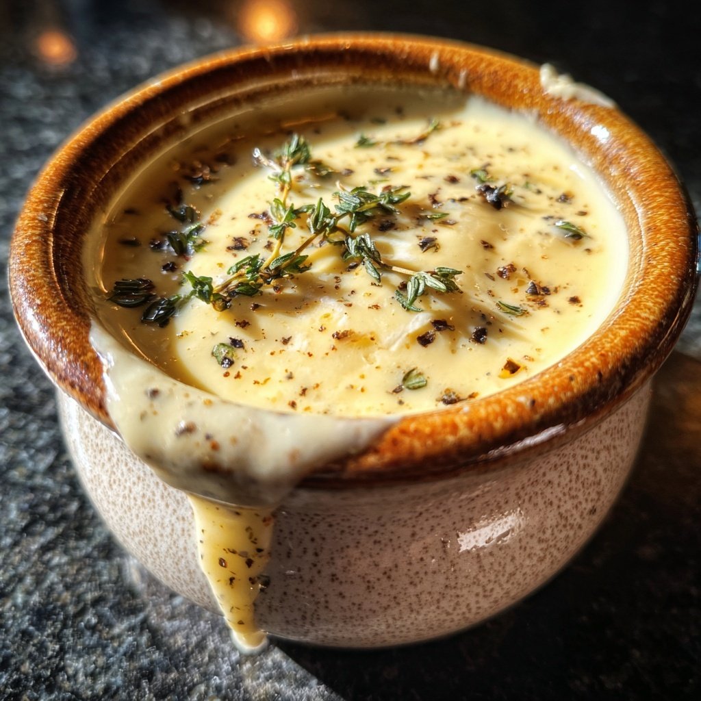 Fondue with Camembert and Thyme