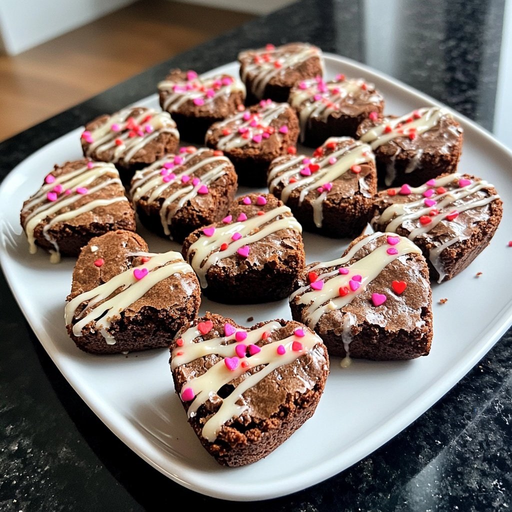 Valentines Treats Mini Brownie Hearts