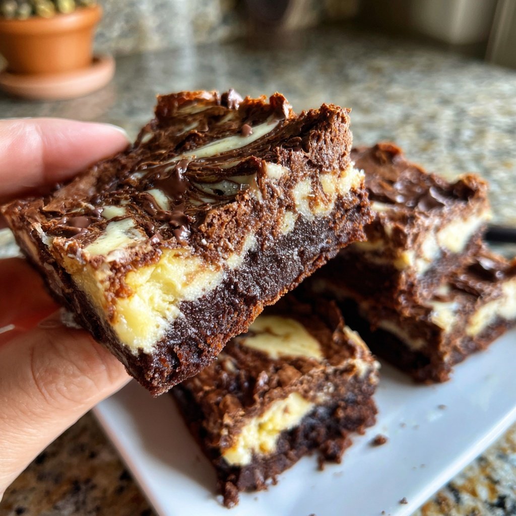 Cottage Cheese Brownies with Vanilla Swirl