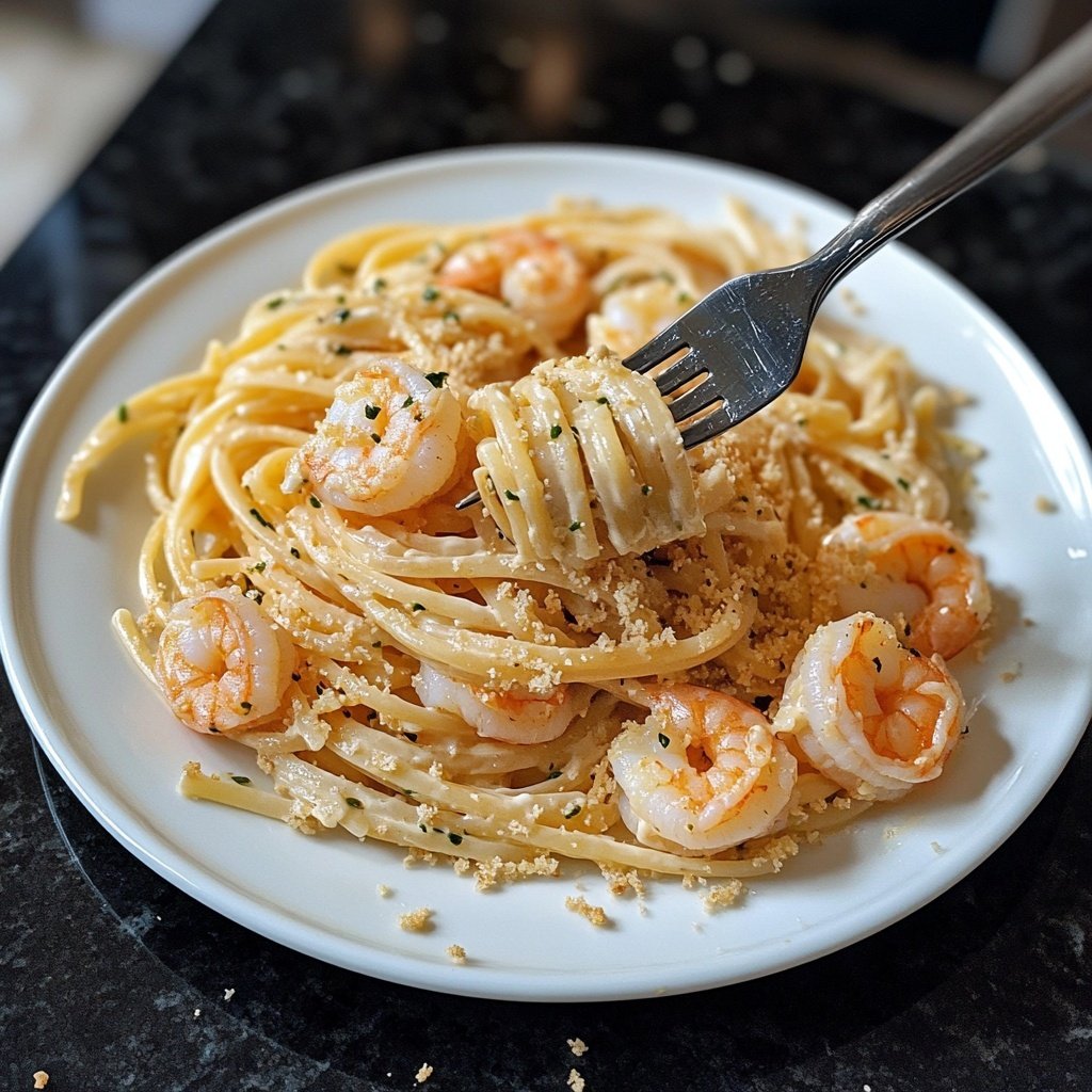 15-Minute Garlic Shrimp Pasta