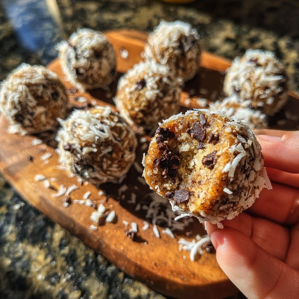 Chocolate Coconut Banana Snack Bites