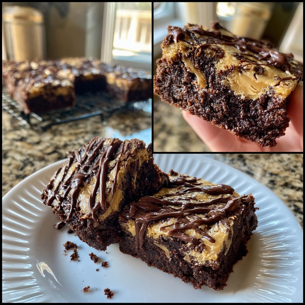 Cottage Cheese Brownies with Almond Butter