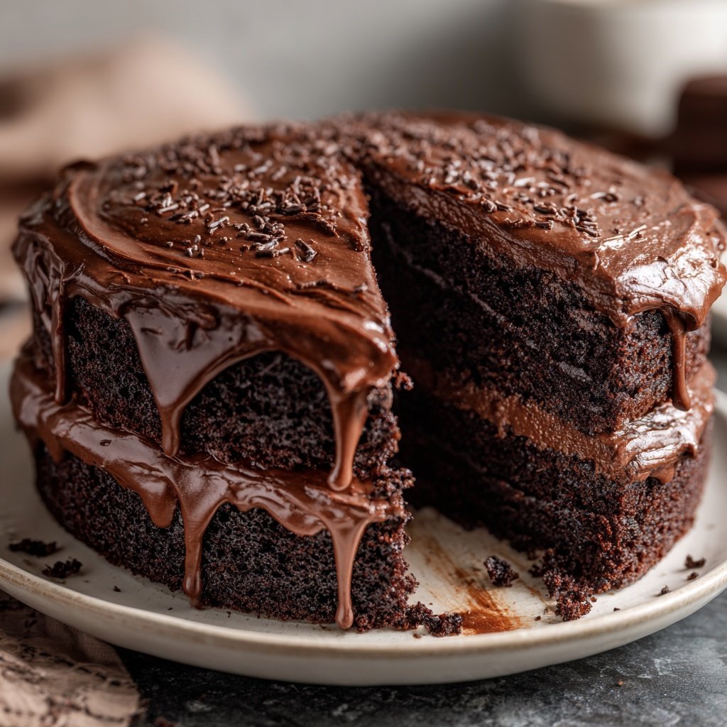 Chocolate Cake With Sour Cream Frosting