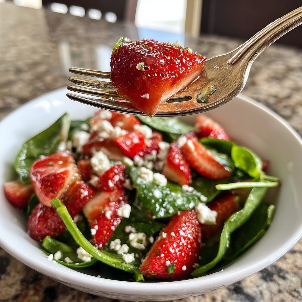 Strawberry Spinach Salad With Feta