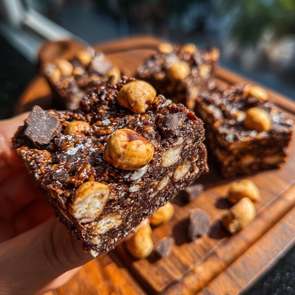 Chocolate Hazelnut Energy Snack Squares