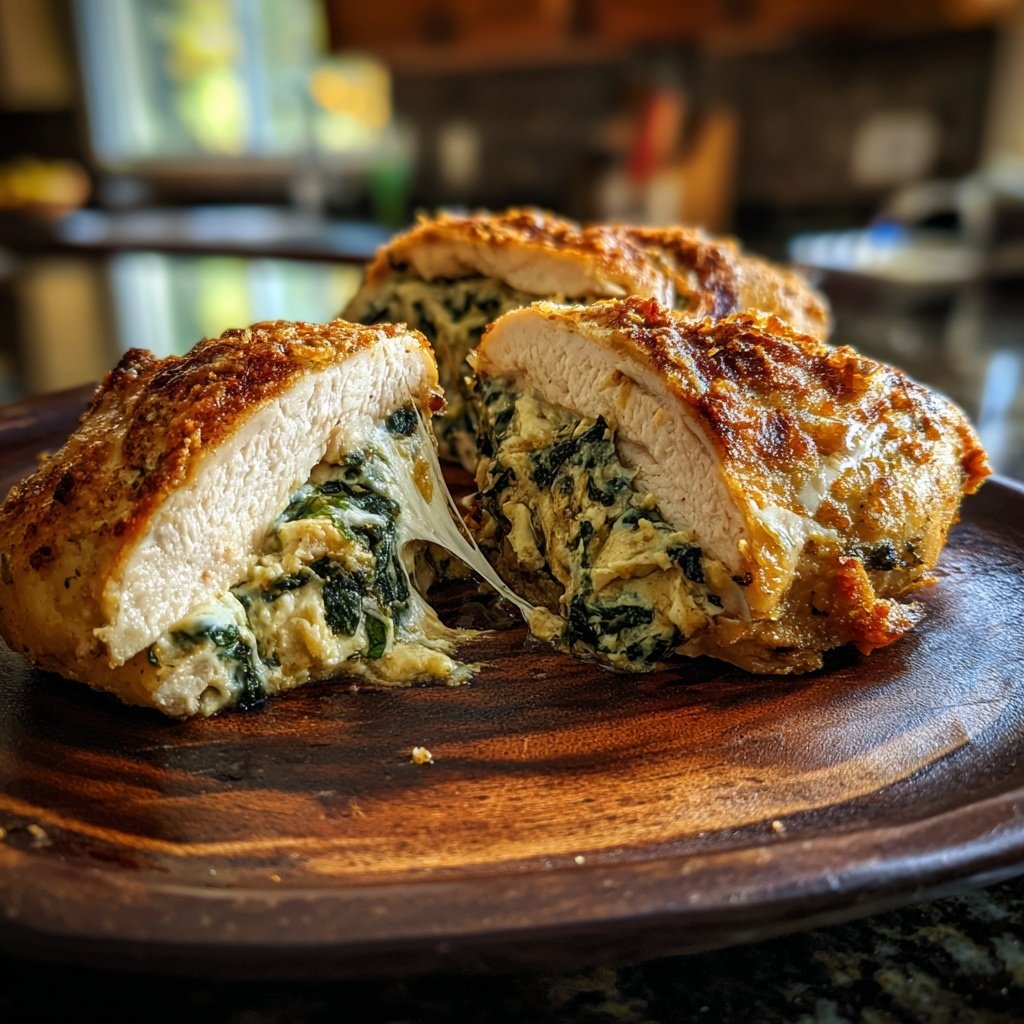 Spinach Artichoke Stuffed Chicken