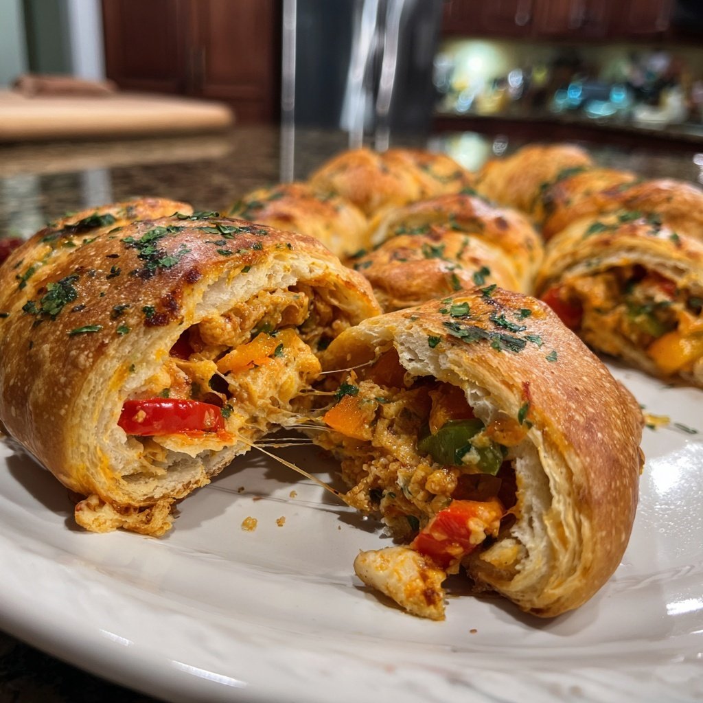 Super Bowl Food Stuffed Crescent Veggie Rolls