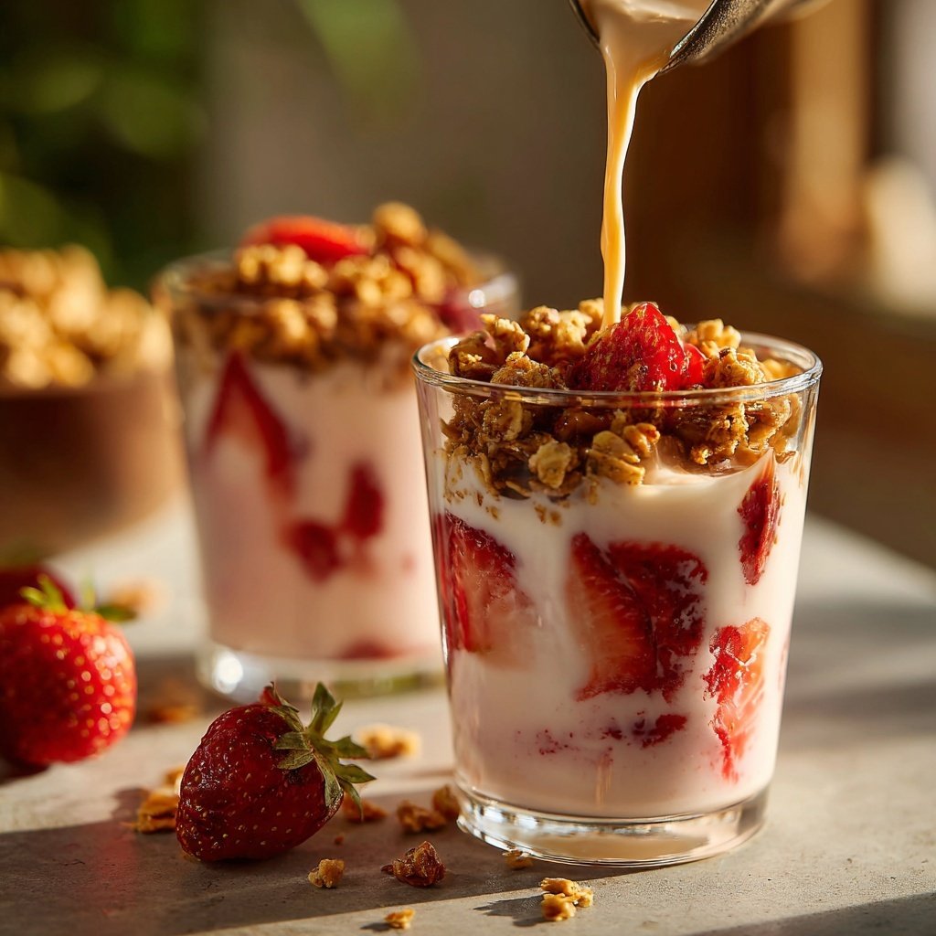 Strawberry Yogurt Breakfast Glasses