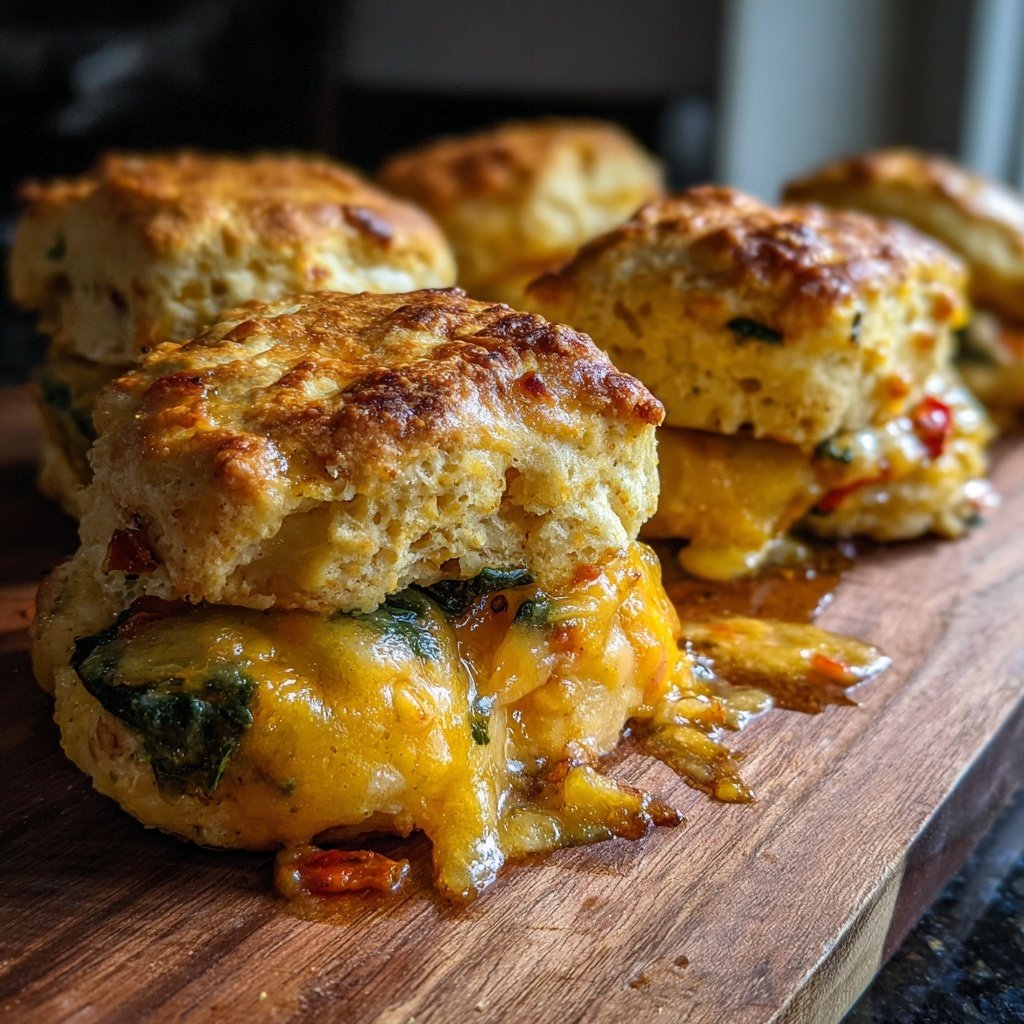 Super Bowl Cheesy Veggie Biscuit Sliders