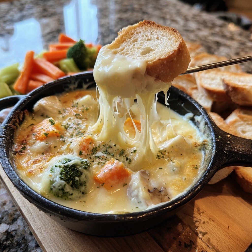 Fondue with Raclette Cheese